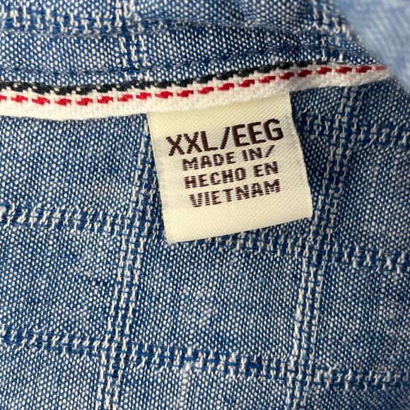 Weatherproof Vintage Men's Washable Linen Blend Button Down Shirt, Sz. XXL - Picture 5 of 9